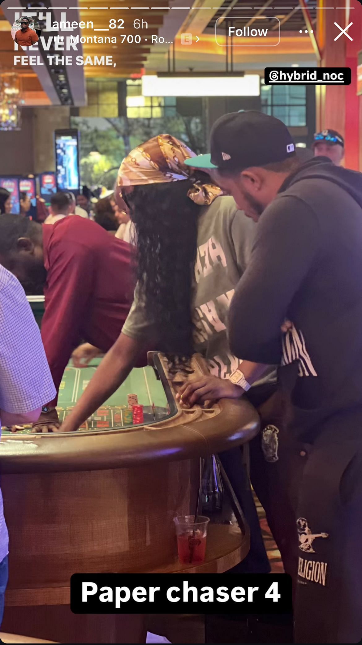 Ameen shows off stepdaughter Flau'jae Johnson gambling on his Instagram story